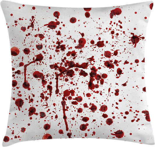 Blood Splatter Throw Pillow