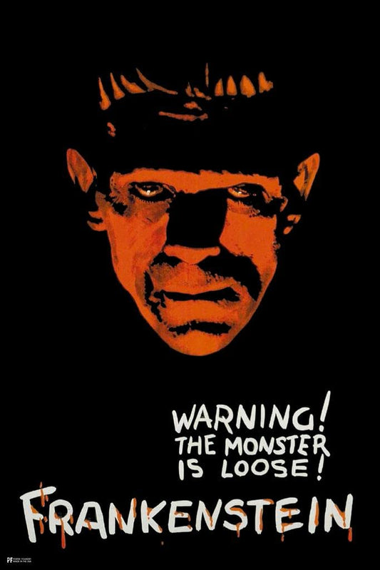 Frankenstein 1931 Teaser Boris Karloff Retro Vintage Horror Movie Poster 